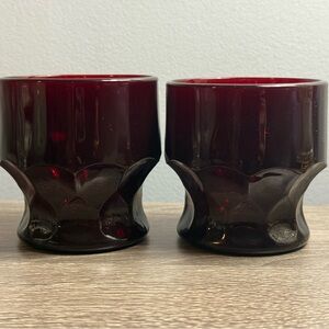 Anchor Hocking Georgian Ruby Tumblers set of 2
